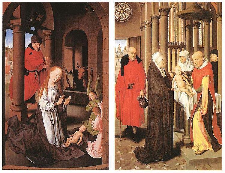 Hans Memling Wings of the Adoration of the Magi Triptych Germany oil painting art